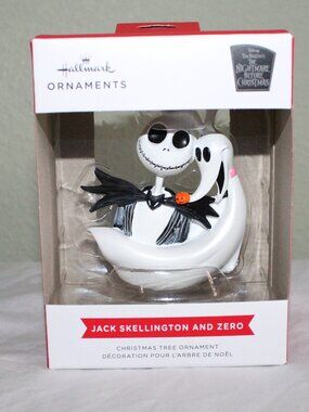 NWT Hallmark Disney The Nightmare Before Christmas Jack & Zero Ornament